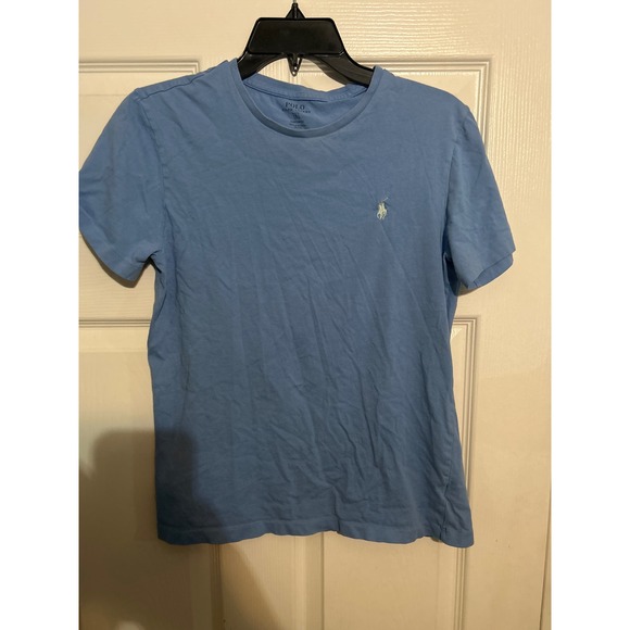 Polo Ralph Lauren Kids Blue Custom Fit Cotton T-Shirt Size S - Picture 1 of 5